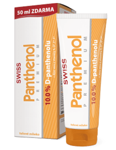 Panthenol 10% SWISS PREMIUM telové mlieko 200+50 ml ZADARMO